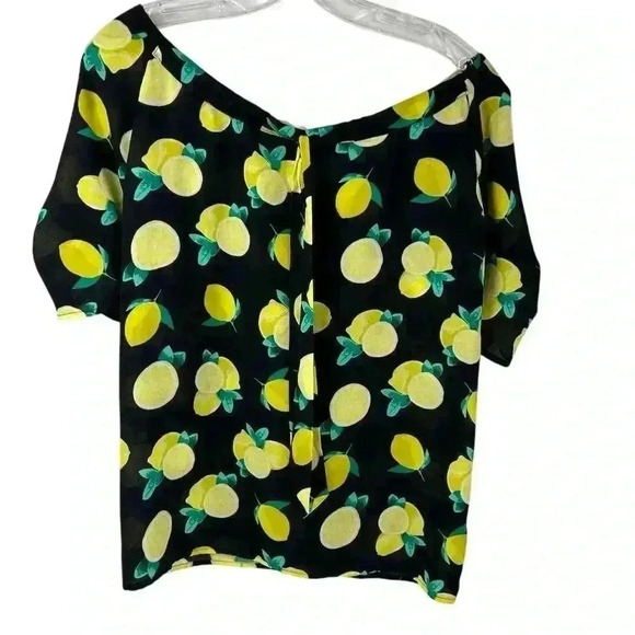 Cynthia Rowley Women's Lemon Print Blouse Size S Multicolor Floral - Picture 6 of 10